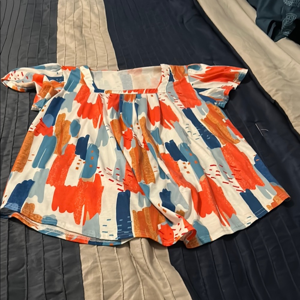 Colorful Abstract Women's Top